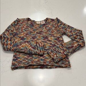 Multicolor V-Neck Women's Sweater